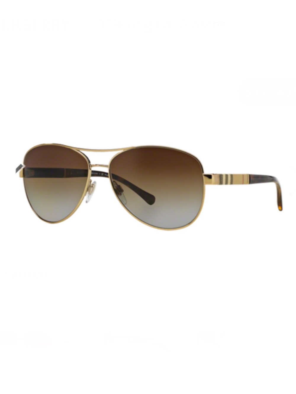 UNISEX - Authentic BURBERRY Aviator / Pilot Sunglasses
